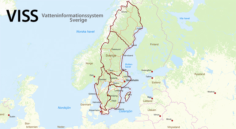 En kartbild över Sverige.
